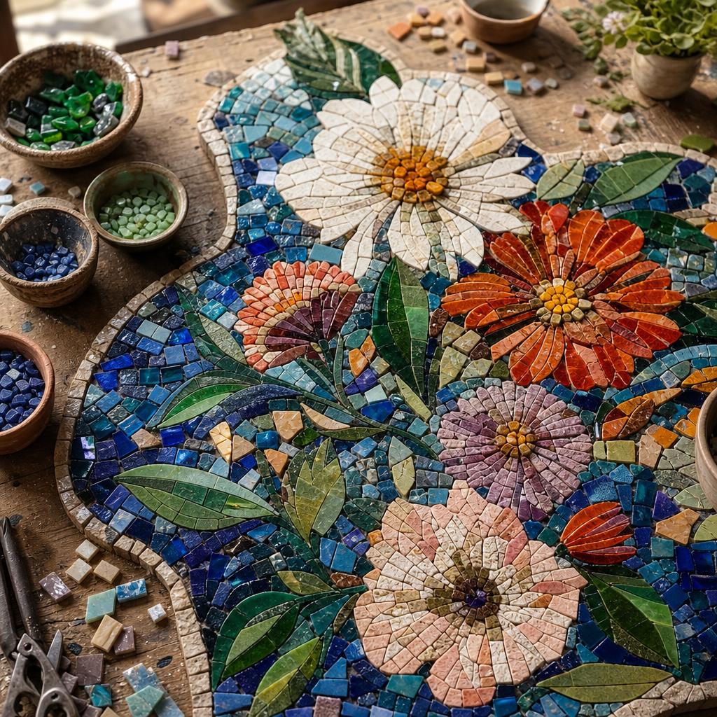 Процесс создания мозаики